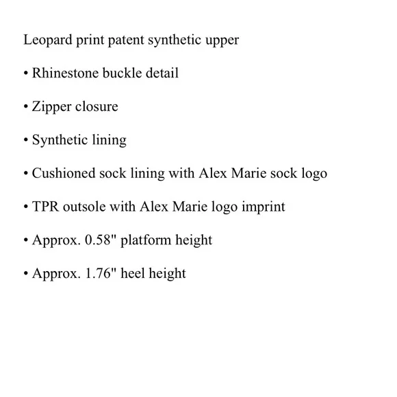 Alex Marie Leopard Print Patent Rhinestone Buckle Boot Size 7.5 - Picture 2 of 9